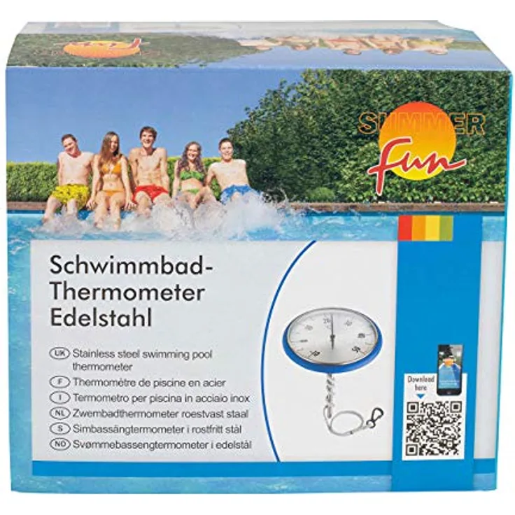 Waterman Summer fun Schwimmthermometer Edelstahl