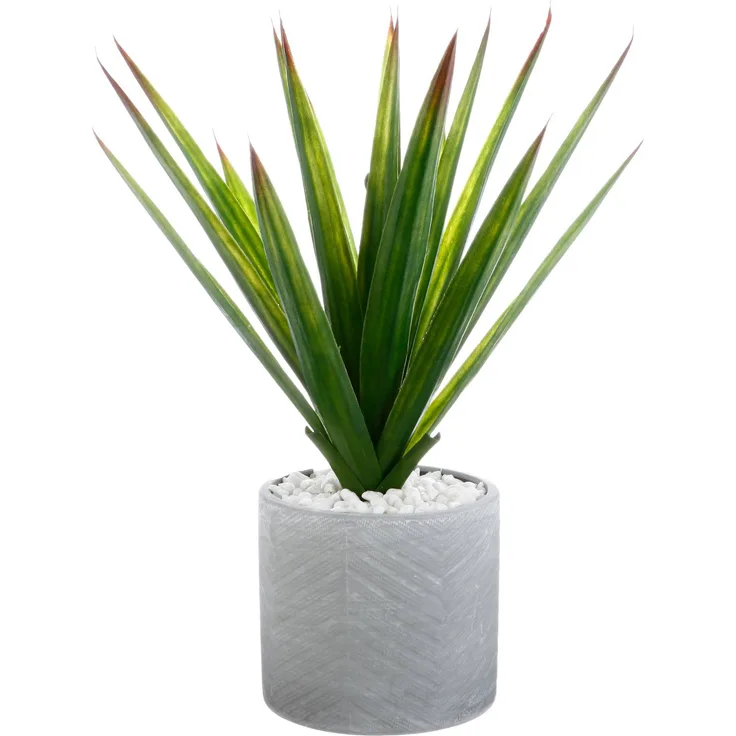Kunstpflanze ALOE VERA, H. 48 cm, Übertopf aus Keramik