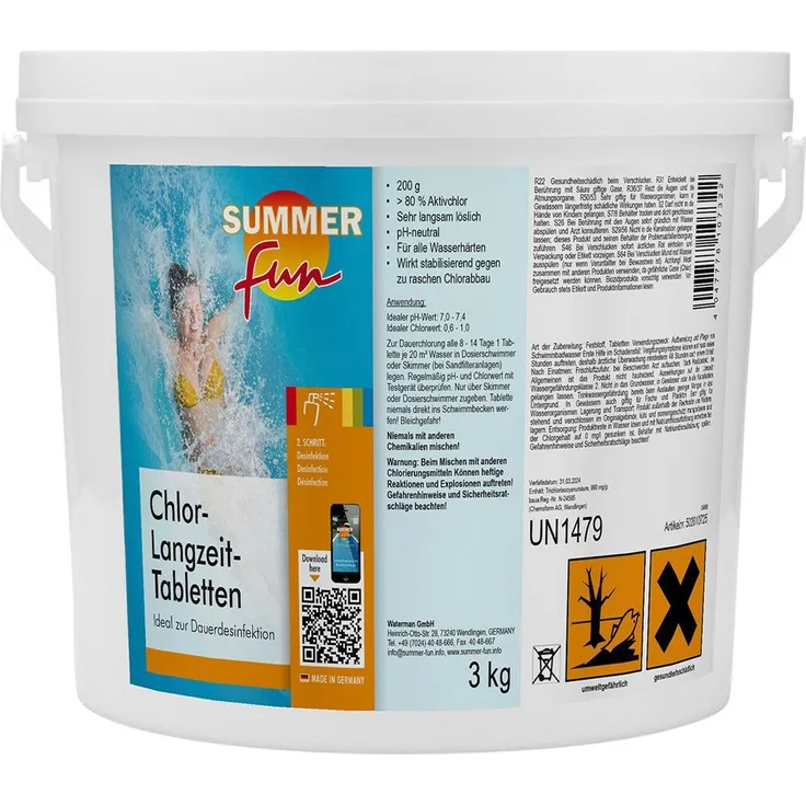 Waterman Summerfun Chlor-Langzeit-Tabletten 200g/ 3 kg