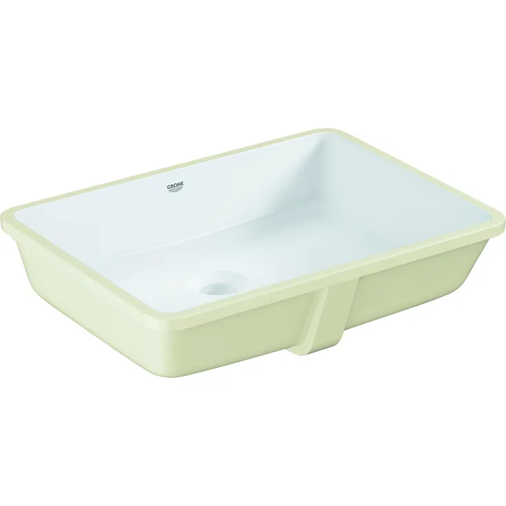 Grohe Einbauwaschtisch CUBE KERAMIK 1 Hahnloch, mit Überlauf 50 cm, 492 x 370 mm PureGuard-alpinweiß