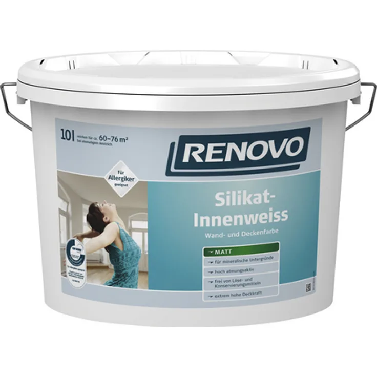 Renovo - Silikat-Innenfarbe, matt - weiß 4006559143058