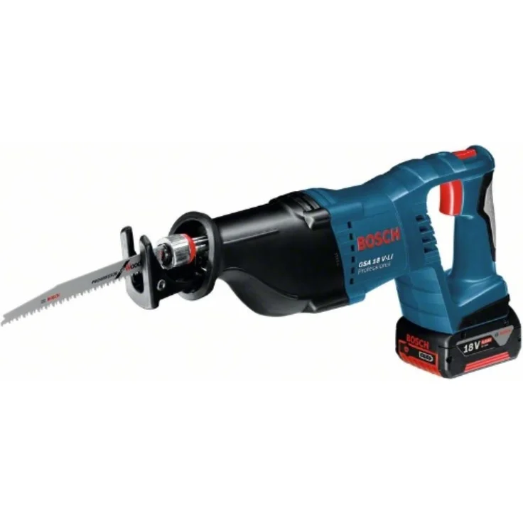 Bosch Professional Professional Säbelsäge GSA 18 V-LI (inkl. 2 x 5,0 Ah Akku, Schnellladegerät, 2x Sägeblatt, L-BOXX) – Bild 1
