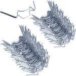 Deuba Gewächshaus Klammern Gewächshausklammern Edelstahl Hohlkammerplatte Befestigung Gewächshäuser Zubehör 100 Stück