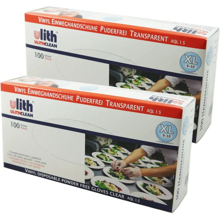 ULITH 816633 Einweghandschuhe XL Vinyl natur 100 Stück