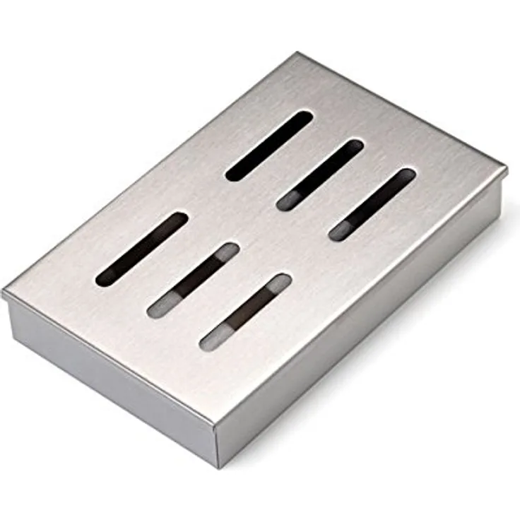 FLASH Räucherbox Edelstahl, silber, 21 x 13,2 x 3,3 cm