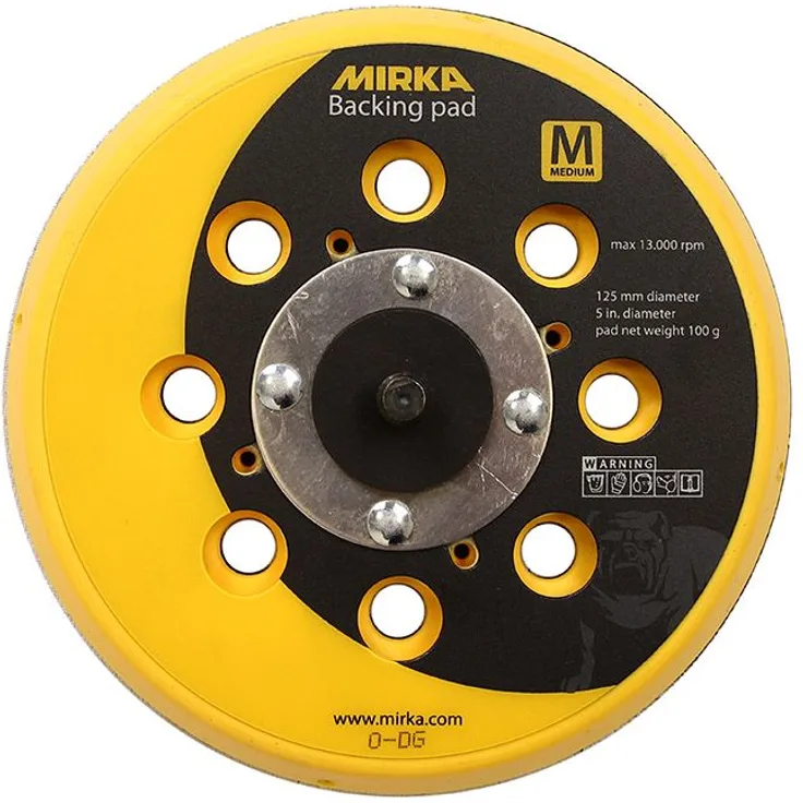 Mirka 1975559 8395193111 Stützteller 125 mm Klettverschluss 28 Löcher 5-16'' Pros-Deros 550CV