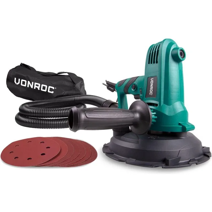 Vonroc - Wandschleifer-Deckenschleifer 750 W – Ideal für Wand und Decke – 180 mm Scheibendurchmesser – Soft Start – Konstant-Elektronik
