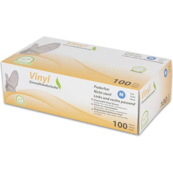 MEDI-INN Vinyl Handschuhe puderfrei Größe S 100 Stück