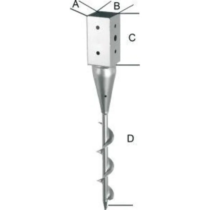 Einschraubbodenhülse tzn 91x650 mm