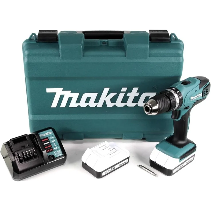 Makita HP457DWE 10 - 18V G-Serie Akku Schlagbohrschrauber (2 x 1,3 Ah) mit Ladegerät im Koffer – Bild 4