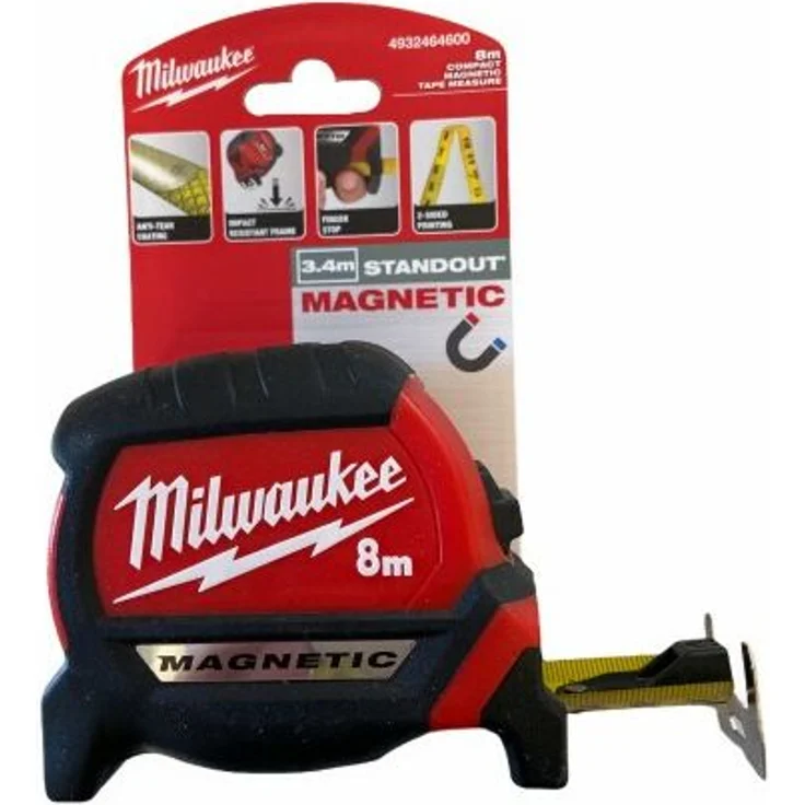 Milwaukee Premium-Bandmaß 8m 27mm breit magnetisch-'4932464600' – Bild 1