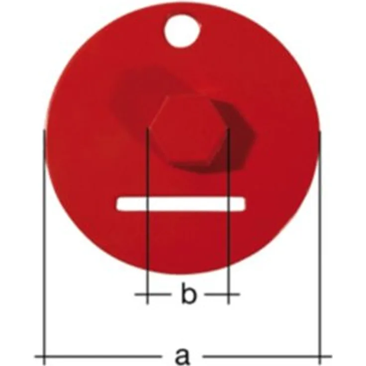 GAH-Alberts 208790 Einschraub-Werkzeug für Flechtzaunhalter, zinkphosphatiert, rubinrot RAL 3003, Ø60 mm