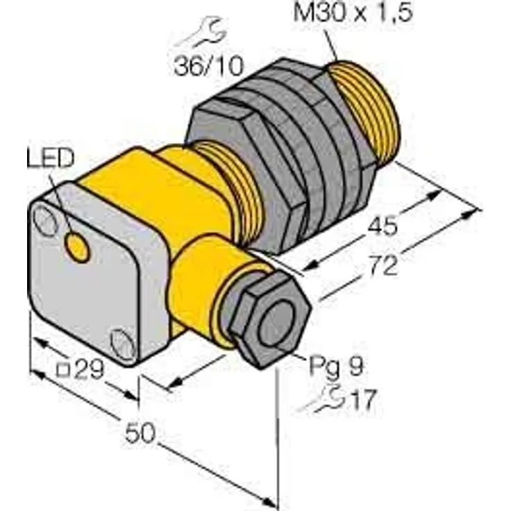 TURCK Sensor induktiv BI10-P30SK-Y1X