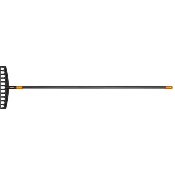 Fiskars Universal-Gartenrechen mit 12 gebogenen Zinken, Breite: 41 cm, glasfaserverstärkter Kunststoff-Aluminium, Schwarz-Orange, Solid, 1003466 – Bild 2