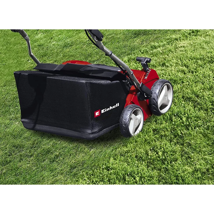 Einhell Elektro-Vertikutierer-Lüfter GE-SA 1435 (1400W, 35 cm Arbeitsbreite, bis 3-9 mm Arbeitstiefe, höhenverstelsbarer Holm, 28 L Fangsack, inkl. Lüfterwalze) – Bild 8