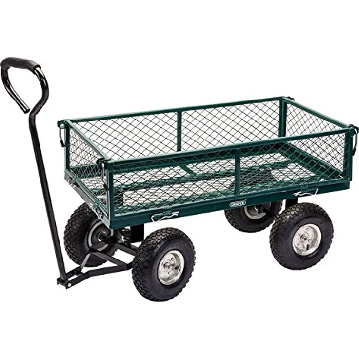 DRAPER Stahlgeflecht-Gartenwagen, grün – Bild 1
