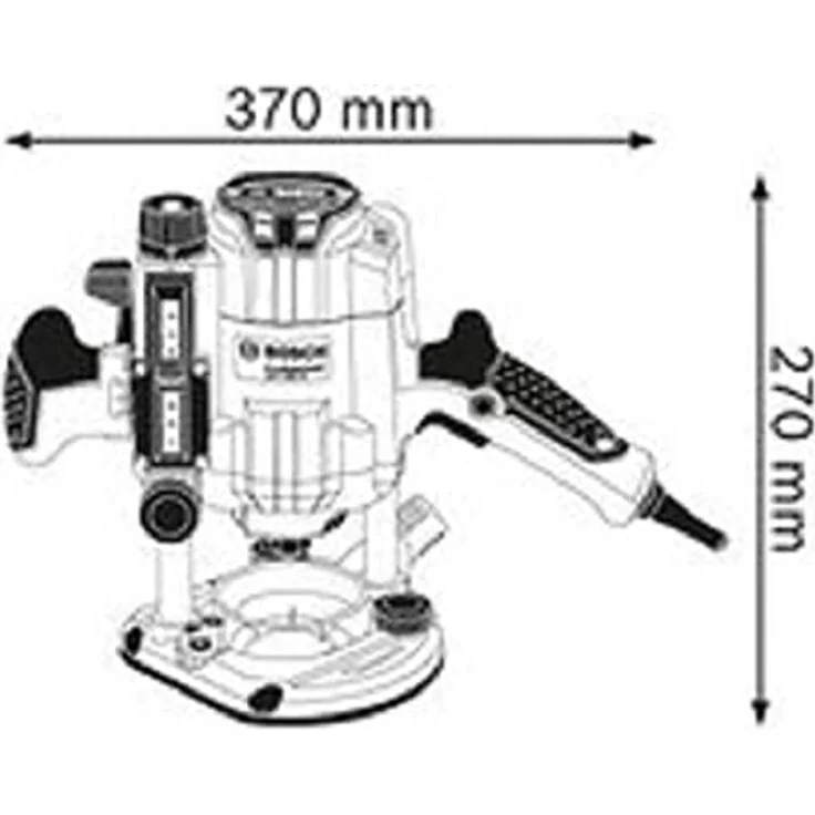Bosch Professional Oberfräse GOF 1250 (1.250 Watt, Leerlaufdrehzahl 10.000-24.000 min-1, inkl. Kopierhülsenadapter, Parallelanschlag, Maulschlüssel 19 mm, Spannzange, im Karton) – Bild 4