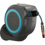 GARDENA Wand-Schlauchbox RollUp M 18610-20 20 Meter Schlauchlänge türkis Kunststoff 18610-20 180° schwenkbar frostsicher, UV-beständig