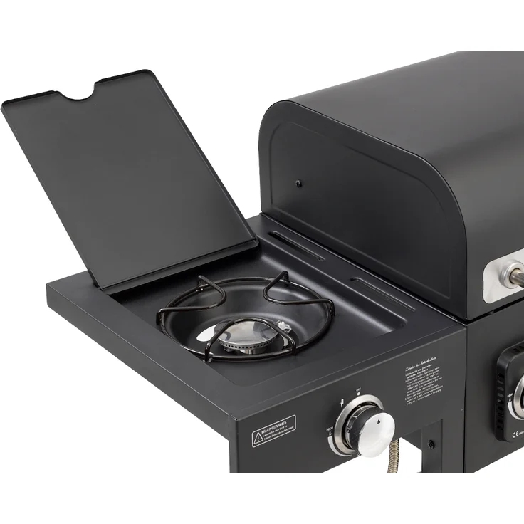 TAINO HERO DUO Gasgrill Holzkohlegrill Smoker Grillwagen BBQ Grill schwarz, 118 x 164 x 60 cm – Bild 5