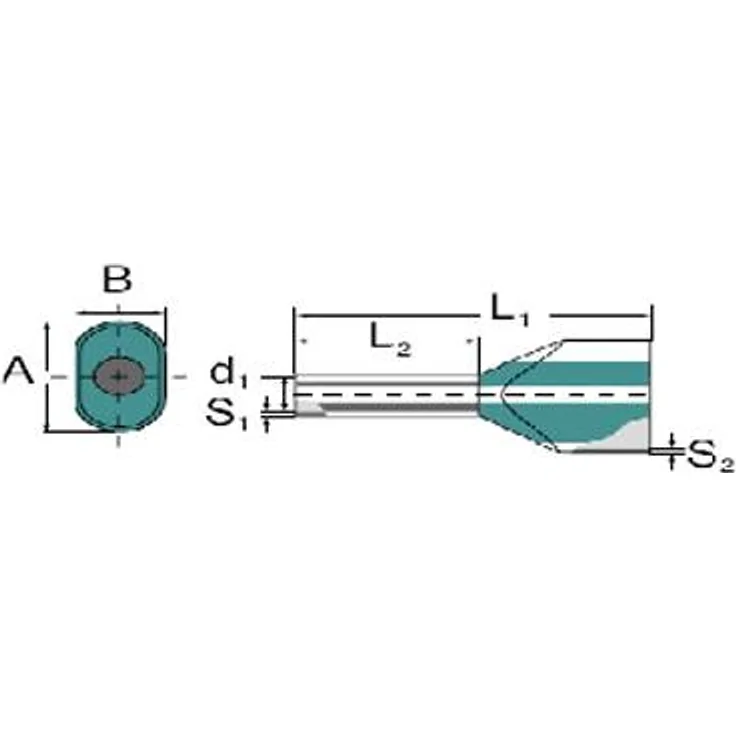 Weidmüller 9037380000 Zwillings-Aderendhülse 0.5mm² Teilisoliert Weiß 500St.
