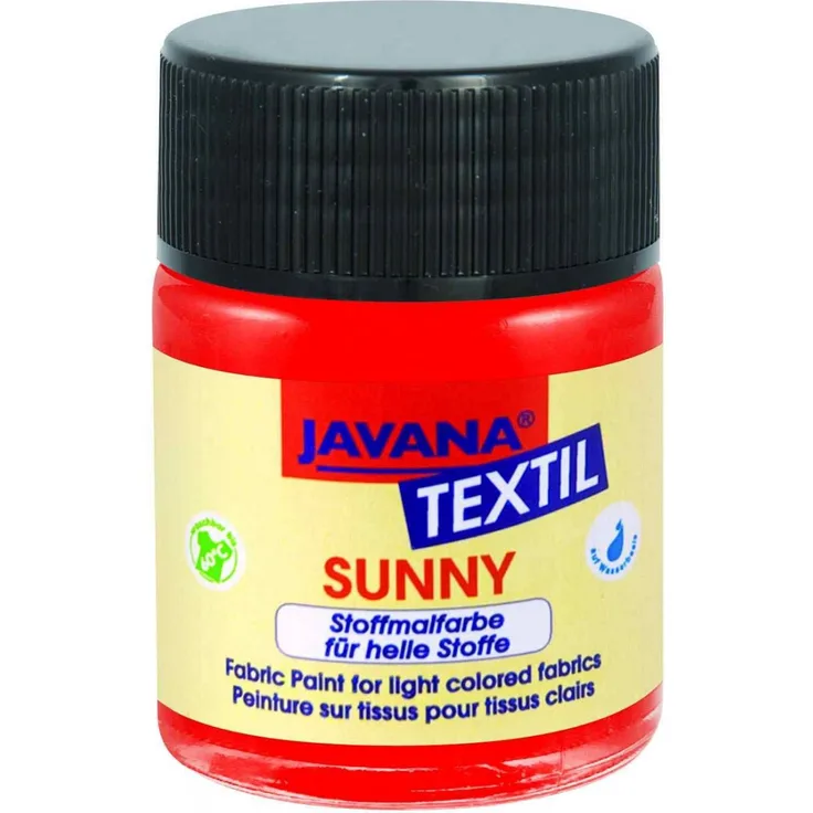 Kreul - KREUL Javana Stoffmalfarbe für helle Stoffe rot, 50 ml - rot