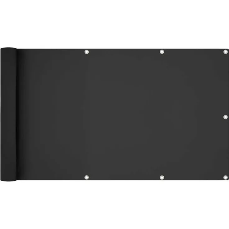 Balkonsichtschutz Balkonbespannung Sichtschutz Balkonverkleidung blickdicht 6 m Anthrazit 75x600cm