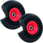 2x Sackkarrenrad Pannensicher 260x80 mm 3.00-4 PU Sackkarre Ersatzrad Rad Reifen