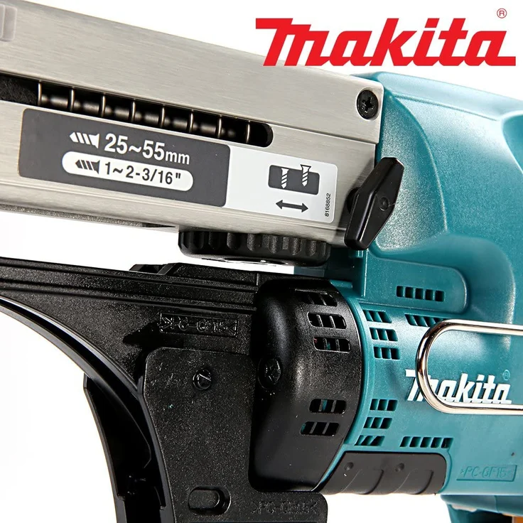 Makita DFR550Z Magazinschrauber 25-55mm 18 V (ohne Akku, ohne Ladegerät), 180 W, Blau, Silber – Bild 2