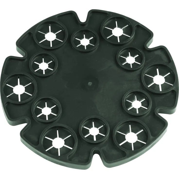 Windhager Stabverbinder Wigwam, Rankhilfe-Stabhalter Scheibe, Verbindungsring Pflanzstäbe, 2 Stück, grün, 07119