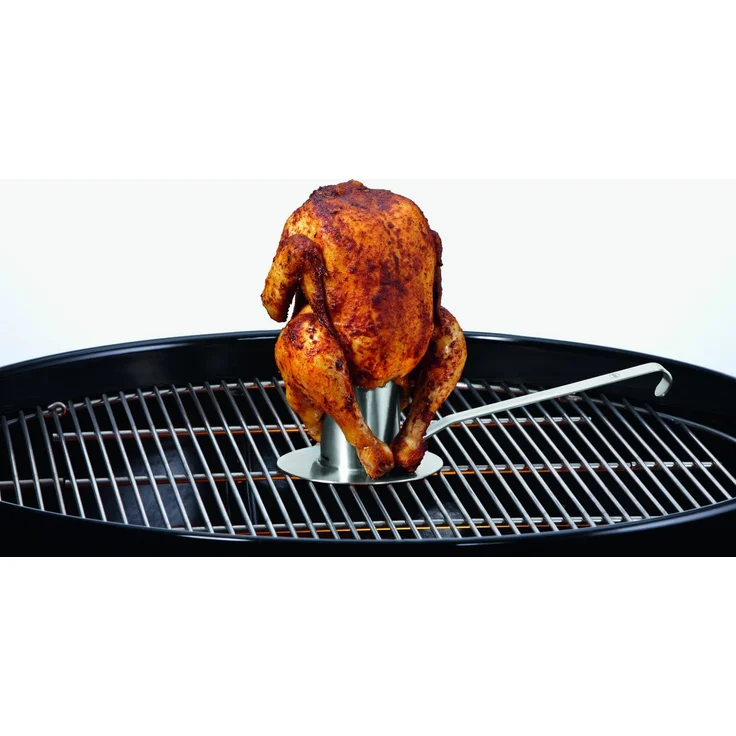 RÖSLE Hähnchenbräter, Edelstahl 18/10, 250 ml Behälter, Abnehmbarer Griff, für Grill und Backofen, spülmaschinengeeignet - Preisvergleich – Bild 3