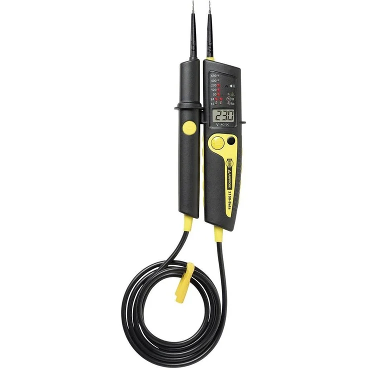 Beha-Amprobe Beha Amprobe 2100-GAMMA Zweipoliger Spannungsprüfer, 12-1000 V-AC, 12-1200 V-DC, LED, LCD CAT II – Bild 1