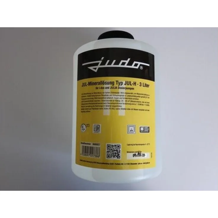 JUDO JUL-H Minerallösung für Härtegrad 3, Flasche mit 3 Liter gelb, 8600027-SW12920 - Judo