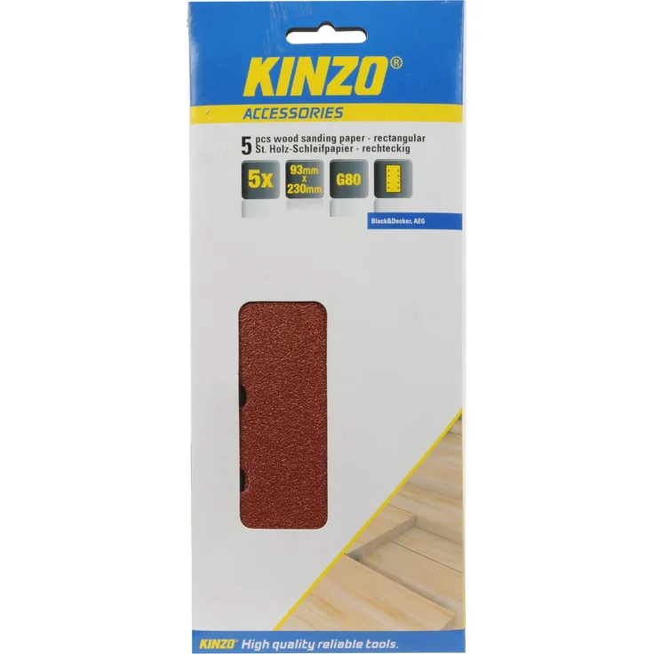 KINZO Wood Sanding Paper rectangular, 71715