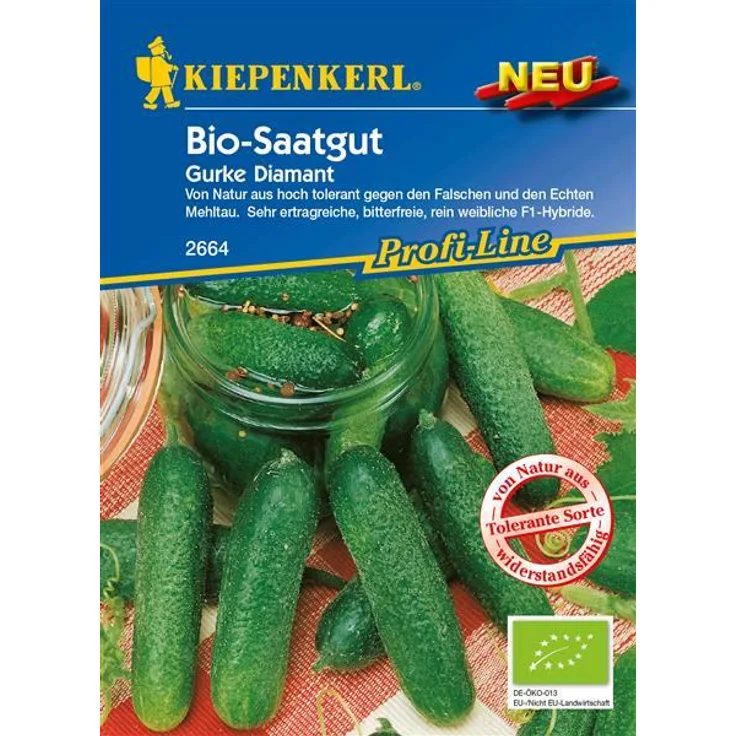 Kiepenkerl BIO Einlegegurken Traubengurken Diamant parthenocarp tolerant Biosaatgut