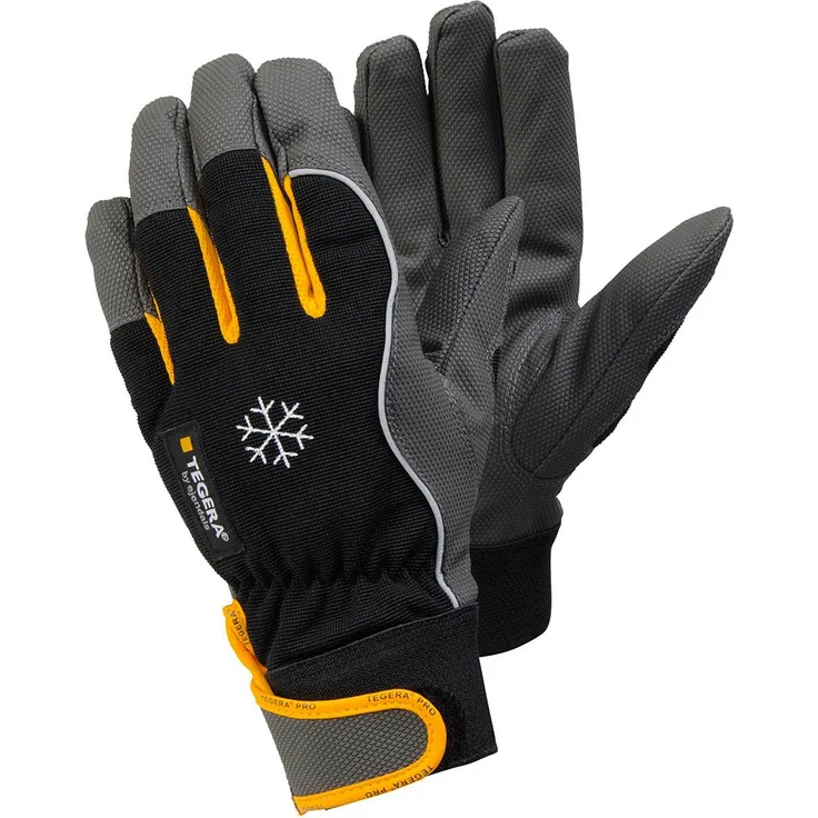 Ejendals Handschuh ''Tegera 9122'' aus Synthetikleder, Größe 8, 1 Stück, schwarz / grau / gelb, 9122-8