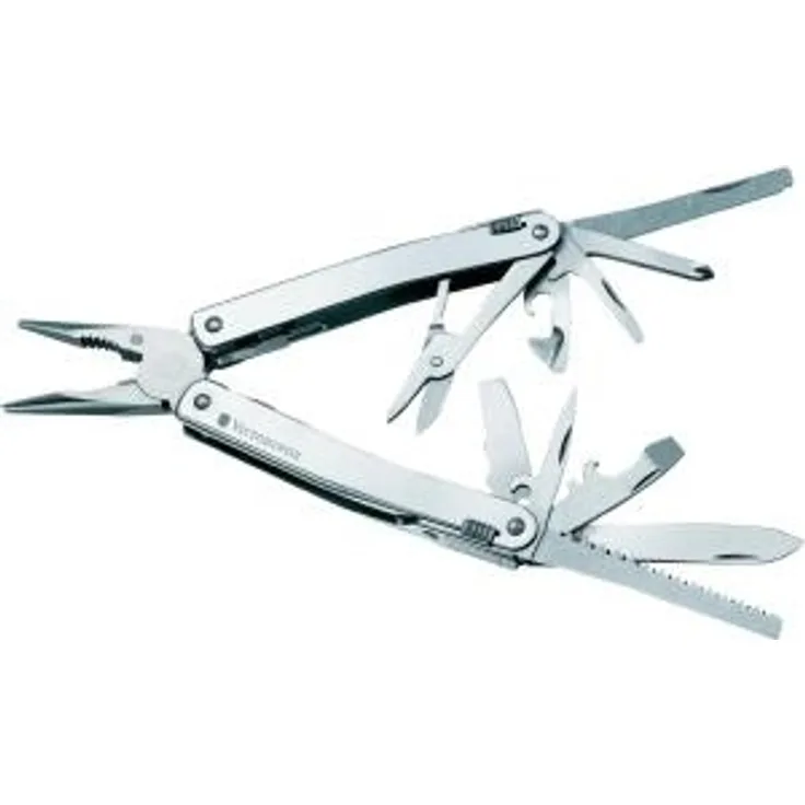 Victorinox Swiss Tool Spirit X 3.0224.L (26 Funktionen, Etui, Festellklinge) silber