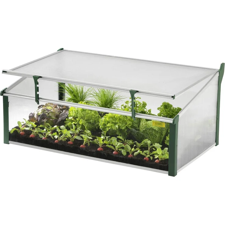 Juwel Frühbeet Easy Fix 100/60 (rasch aufgebaut, UV-beständige Hohlkammerplatten, 100 x 60 x 40 cm), transparent – Bild 1