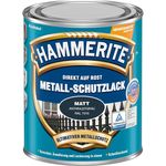 HAMMERITE 5272545 Metallschutzlack Metall-Schutz Rostschutz-Farbe 2in1 matt, anthrazitgrau, 250ml