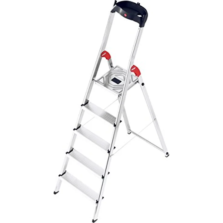 Hailo L60 StandardLine, Alu-Sicherheits-Stehleiter, 5 Stufen – Bild 1
