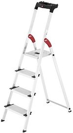 Hailo L80 ComfortLine, Alu-Sicherheits-Stehleiter, 4 Stufen