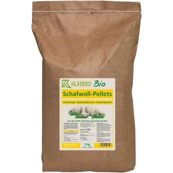 KLASEBO® Schafwoll-Pellets Bio 5 kg für ca. 50 - 100 m²