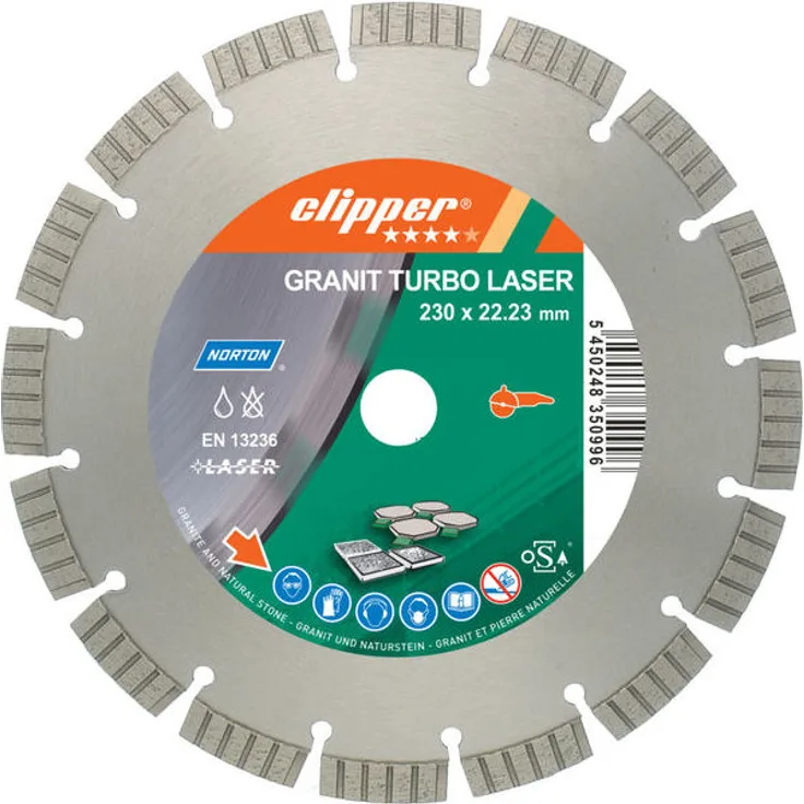 Diamant-Sägeblatt 230x22,3mm Pro Granite Turbo - Norton