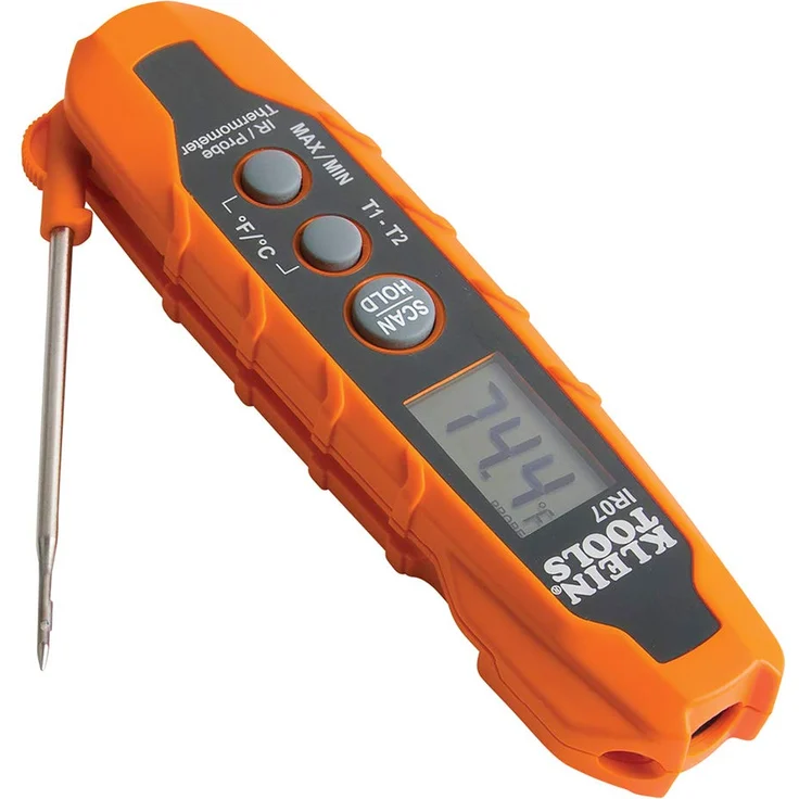 Klein Tools IR07 Digitales Thermometer, digital, Infrarot-Infrarot-Messgerät und Sonde, Taschenformat