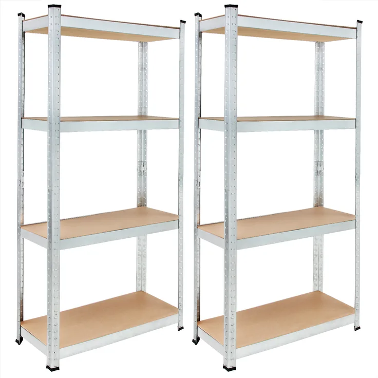 2x Monzana Schwerlastregal 170x75x30cm 280kg 4 MDF-Platten Regal Lagerregal Kellerregal Steckregal Werkstattregal