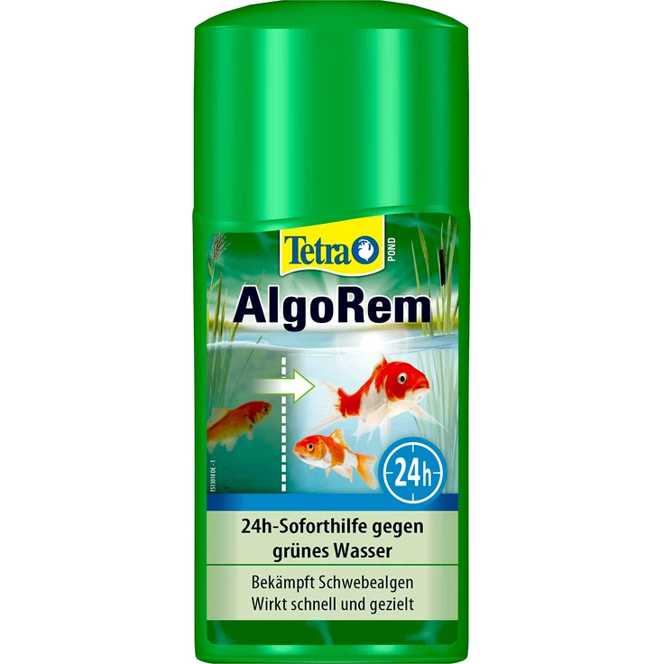 Tetra Pond AlgoRem (24-Stunden-Soforthilfe gegen grünes Wasser im Gartenteich), 250 ml Flasche – Bild 1
