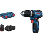 Bosch Professional Schlagbohrmaschine GSB 12V-35: 2 x Akku GBA 12V 3.0Ah, Schnellladegerät, L-BOXX