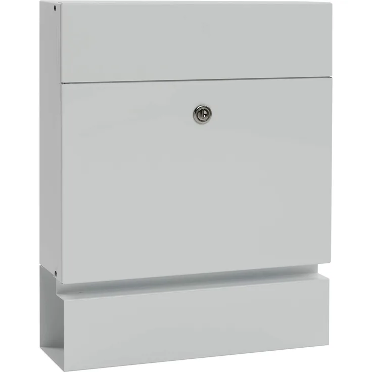 Mefa 161010DE Briefkasten Serenade 163 (mit Zeitungsrolle, mit Sicherheitsschloss, Größe 400x350x140 mm) weiß