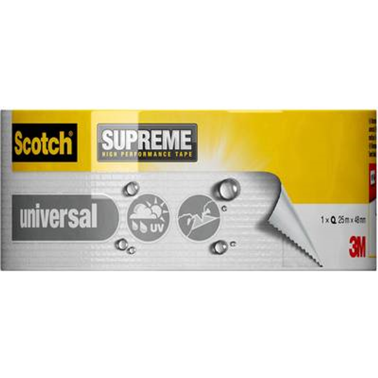 Scotch 4101W25 Gewebeband universal Supreme, extra stark klebend, 48 mm x 25 m, weiß