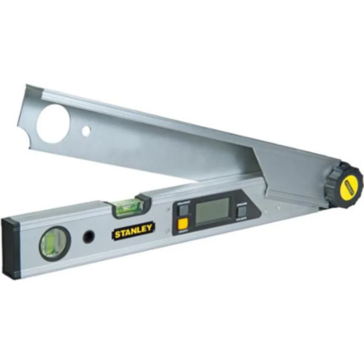 Stanley Digitaler Winkelmesser, Wasserwaage (40 cm Schenkellänge, 0°-225° Messbereich, LCD-Anzeige) 0-42-087