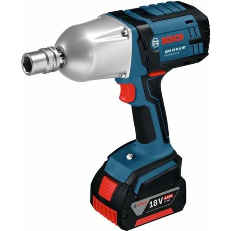 Bosch Professional 18V System Drehschlagschrauber GDS 18 V-LI HT, 2 x 5,0 Ah Akku, Schnellladegerät, L-BOXX)